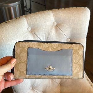 Coach zip up wallet